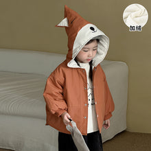 Load image into Gallery viewer, DW250669SE-秋冬季造型動物加絨厚棉排釦外套
