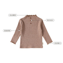 Load image into Gallery viewer, D25259SE-秋冬花邊長袖內搭上衣
