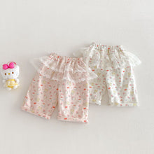 Load image into Gallery viewer, ZCK6077LS-春季貓咪印花蕾絲花邊長褲
