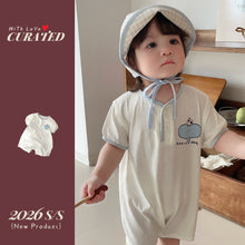 將圖片載入圖庫檢視器 622111LS-夏季｜短袖透氣卡通｜男童連身爬服
