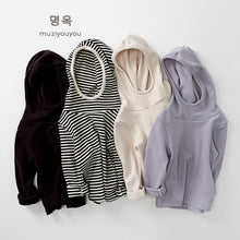 將圖片載入圖庫檢視器 25207SE-秋冬韓版百搭鋪絨保暖連帽上衣
