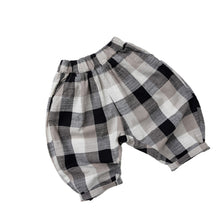 將圖片載入圖庫檢視器 26078PA-春夏｜格紋寬鬆｜哈倫長褲
