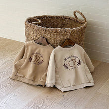 Load image into Gallery viewer, Y7308SE-Spring Korean style bread print round neck long-sleeved top &amp; long-sleeved butt 

