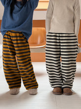 將圖片載入圖庫檢視器 2025D204PA-冬季條紋針織加厚休閒直筒長褲
