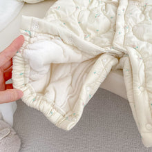 Load image into Gallery viewer, H10636LS-冬季碎花翻領加絨連體爬服（加厚）
