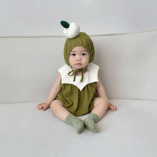 Load image into Gallery viewer, 51406LS-Summer Korean Onion Shape Sleeveless Bodysuit + Hat 
