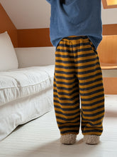 將圖片載入圖庫檢視器 2025D204PA-冬季條紋針織加厚休閒直筒長褲
