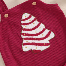 將圖片載入圖庫檢視器 JQ-1982SLS-秋季嬰幼兒聖誕造型繡花吊帶包屁
