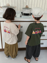 將圖片載入圖庫檢視器 24X06SE-夏季後背四小人印花短袖T
