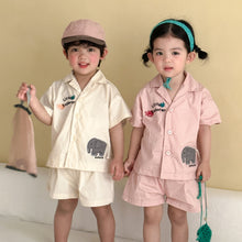 將圖片載入圖庫檢視器 XZ260831TG-夏季純棉襯衫套裝
