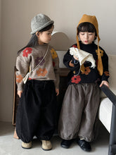 將圖片載入圖庫檢視器 25Q44PA-春季森系簡約燈芯絨燈籠寬褲
