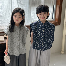 Load image into Gallery viewer, 26X02SE-夏季｜碎花無袖｜兒童薄款襯衫
