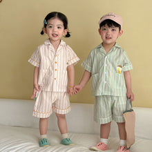 Load image into Gallery viewer, XJ260888JG-夏季｜條紋居家｜睡衣套裝
