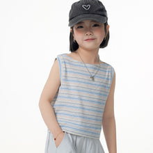 Load image into Gallery viewer, BB2612PCW-夏季｜條紋一字領｜短袖上衣
