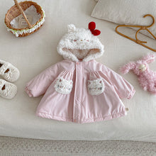 Load image into Gallery viewer, ZDW5266SE-冬季加厚毛毛連帽棉服外套
