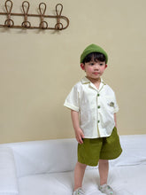 將圖片載入圖庫檢視器 XZ260959TG-夏季｜純棉短袖｜襯衫連衣裙套裝
