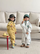 將圖片載入圖庫檢視器 CZ260694TG-春秋季拉鍊立領寬鬆運動兩件套
