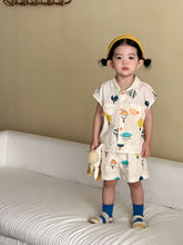 將圖片載入圖庫檢視器 XZ260923TG-夏季純棉襯衫短褲套裝
