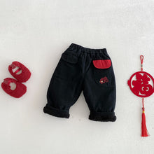 將圖片載入圖庫檢視器 ZDK5673PA-冬季金魚撞色羊駝絨長褲
