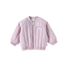 將圖片載入圖庫檢視器 D25281SE-秋冬刺繡壓紋拉鍊棉外套
