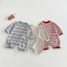 Load image into Gallery viewer, ZCL6183LS-春季條紋長袖連體爬服
