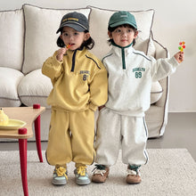 將圖片載入圖庫檢視器 CZ260694TG-春秋季拉鍊立領寬鬆運動兩件套
