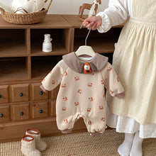 將圖片載入圖庫檢視器 ZDL5184LS-冬季條紋羊駝絨加絨連體爬服
