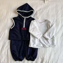 將圖片載入圖庫檢視器 CZ260890TG-春秋季連帽辦拉鍊背心休閒三件套裝
