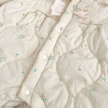 Load image into Gallery viewer, H10636LS-冬季碎花翻領加絨連體爬服（加厚）
