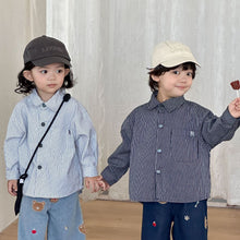 將圖片載入圖庫檢視器 CC260843SE-春秋季純棉條紋長袖襯衫
