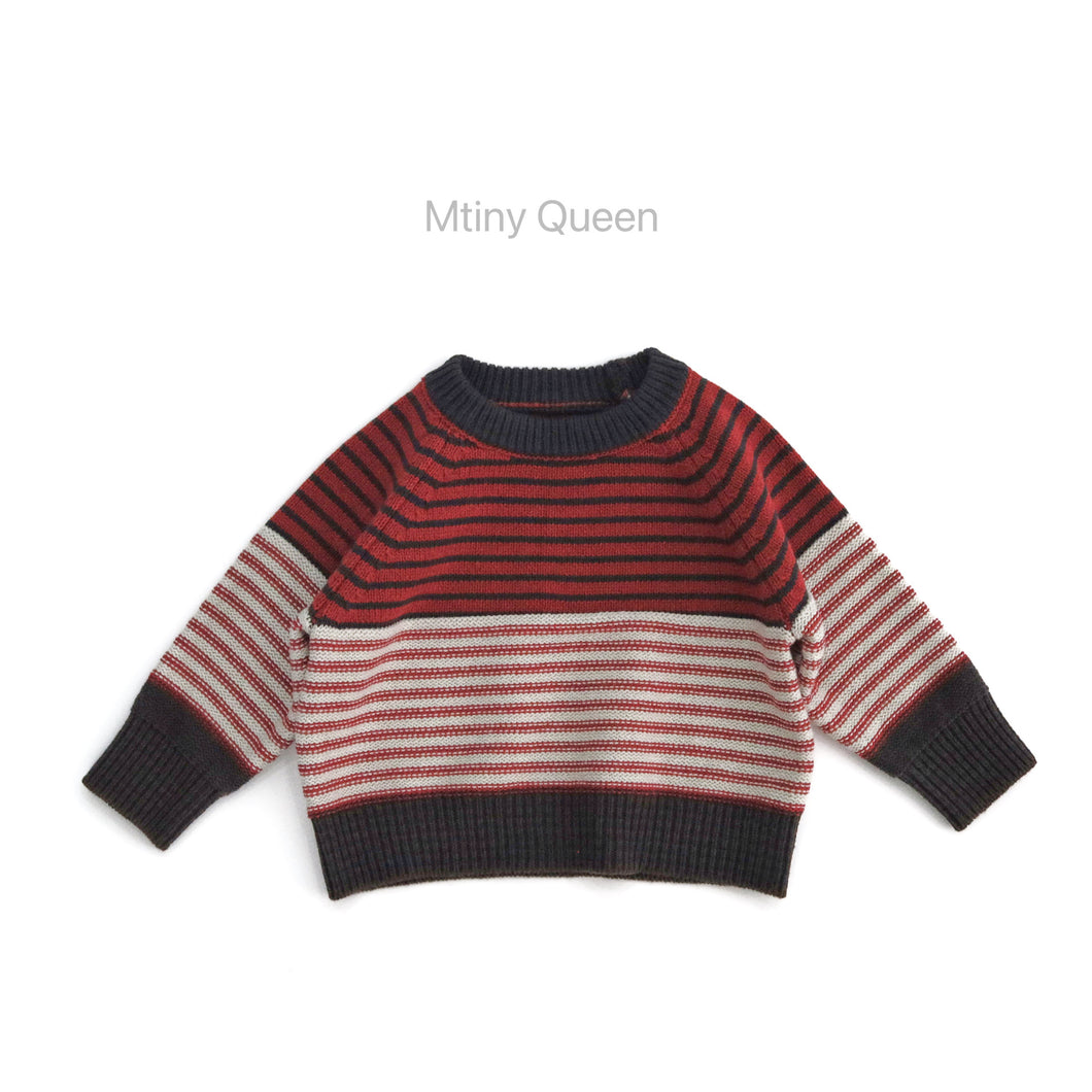 25T59SE-春秋撞色條紋針織套頭毛衣