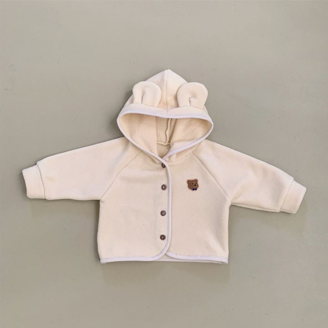 Y7553SE-秋冬加絨外套｜小熊繡花雙面絨