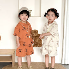 將圖片載入圖庫檢視器 XZ260823TG-夏季純棉紗布短袖短褲套裝
