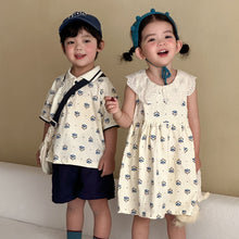 將圖片載入圖庫檢視器 XZ260861TG-夏季碎花兄妹短袖套裝
