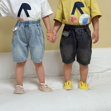 將圖片載入圖庫檢視器 XK260942PA-夏季｜寬鬆休閒｜牛仔五分短褲
