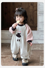 Load image into Gallery viewer, 2532110LS-秋季韓版嬰幼兒可愛拼接長袖連體爬服
