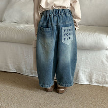 Load image into Gallery viewer, QK250540PA-春秋兒童寬鬆休閒牛仔褲
