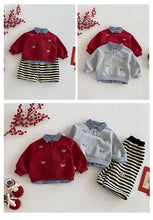 將圖片載入圖庫檢視器 ZDY5661SE-冬季翻領拜年衛衣｜加絨套頭上衣
