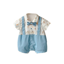 Load image into Gallery viewer, 2402219LS- Summer thin fake two-piece suspender short-sleeved climbing suit 

