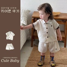 將圖片載入圖庫檢視器 M627149TG-夏季｜棉麻刺繡｜襯衫套裝
