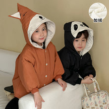 Load image into Gallery viewer, DW250669SE-秋冬季造型動物加絨厚棉排釦外套
