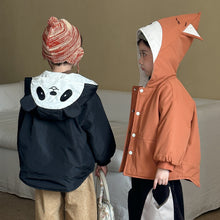 Load image into Gallery viewer, DW250669SE-秋冬季造型動物加絨厚棉排釦外套
