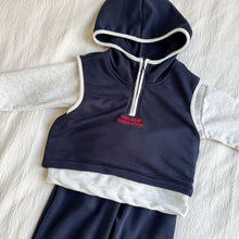 將圖片載入圖庫檢視器 CZ260890TG-春秋季連帽辦拉鍊背心休閒三件套裝
