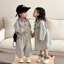 將圖片載入圖庫檢視器 CQ260851TG-春秋季格子翻領運動兩件套&amp;連衣裙
