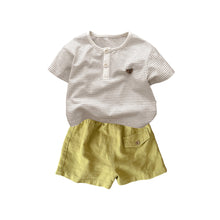 Load image into Gallery viewer, M627025TG-夏季｜條紋簡約｜短褲套裝
