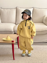 將圖片載入圖庫檢視器 CZ260694TG-春秋季拉鍊立領寬鬆運動兩件套
