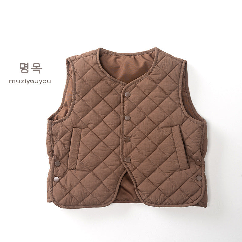 25208SE-秋冬季韓版百搭側開釦馬甲背心