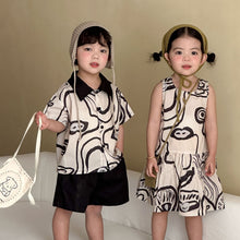 將圖片載入圖庫檢視器 XQ260753TG-夏季襯衫背心兄妹套裝
