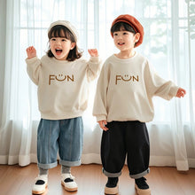 Load image into Gallery viewer, 2026010605SE-春秋季復古字母印花長袖親子裝
