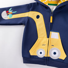 Load image into Gallery viewer, C061SE-Little maven秋季挖土機刷絨保暖連帽外套
